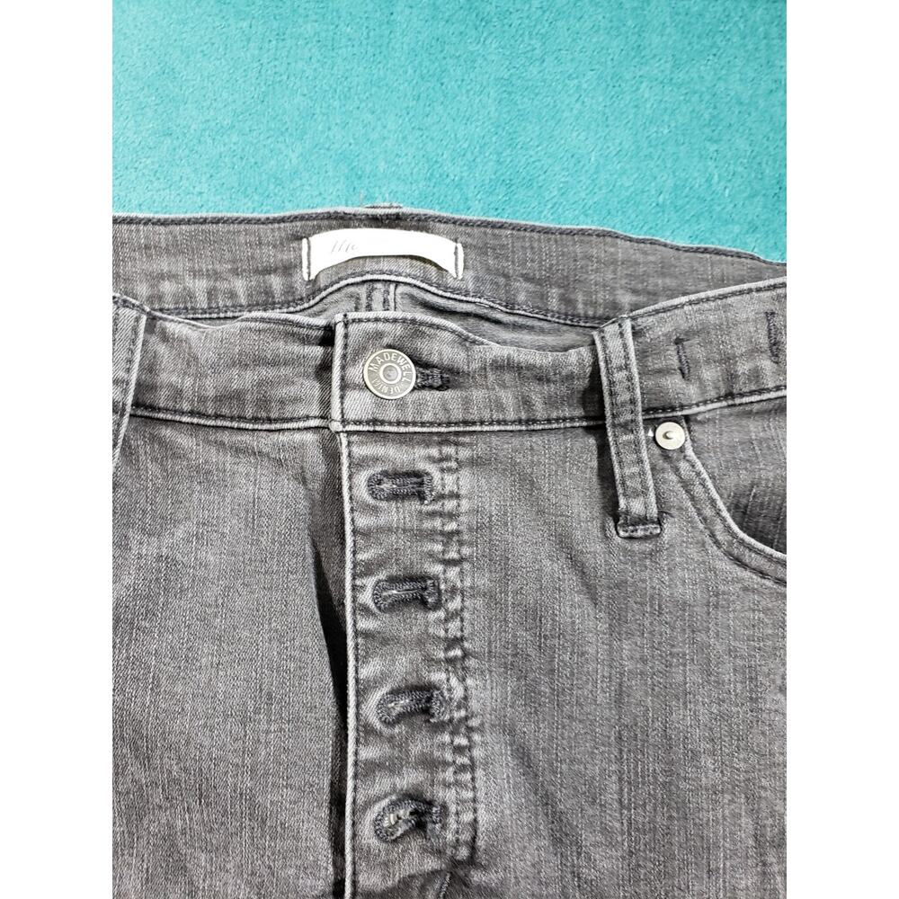 Madewell Jeans Size 33 Womens Black Stretch Pants Dark Denim Mid Rise Skinny - Picture 7 of 13